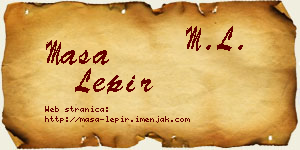 Maša Lepir vizit kartica